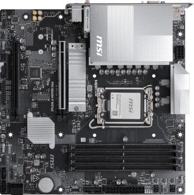 ����������� ����� MSI PRO B860M-P WIFI6E Soc-1851 Intel B860 4xDDR5 mATX AC`97 8ch(7.1) 2.5Gg RAID+VGA+HDMI+DP
