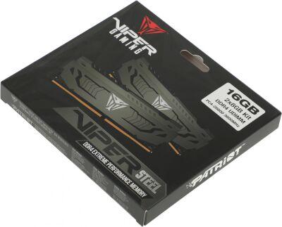 ������ DDR4 2x8GB 3600MHz Patriot PVS416G360C7K Viper Steel RTL Gaming PC4-28800 CL17 DIMM UDIMM 288-pin 1.35� dual rank � ���������� Ret