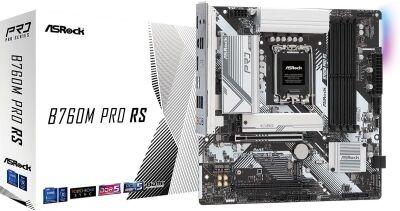 ����������� ����� Asrock B760M PRO RS Soc-1700 Intel B760 4xDDR5 mATX AC`97 8ch(7.1) 2.5Gg RAID+HDMI+DP