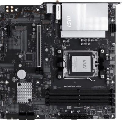 ����������� ����� MSI PRO B840M-P WIFI6E Socket AM5 AMD B840 4xDDR5 ATX AC`97 8ch(7.1) 2.5Gg RAID+HDMI