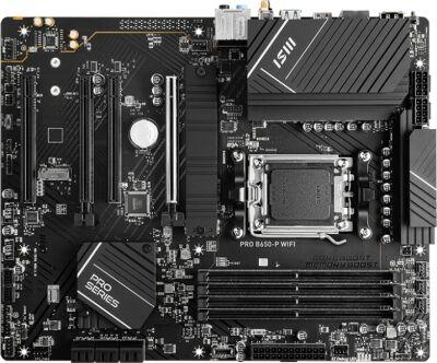 ����������� ����� MSI PRO B650-P WIFI Socket AM5 AMD B650 4xDDR5 ATX AC`97 8ch(7.1) 2.5Gg RAID+HDMI+DP
