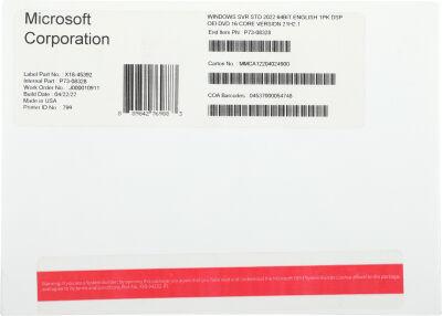 ������������ ������� Microsoft Windows Server Std 2022 64Bit Eng 1pk DSP OEI DVD 16 Core (P73-08328)