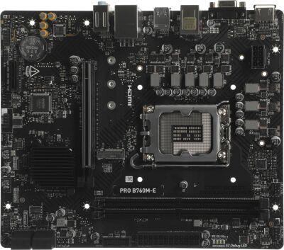 ����������� ����� MSI PRO B760M-E Soc-1700 Intel B760 2xDDR5 mATX AC`97 8ch(7.1) GbLAN+VGA+HDMI