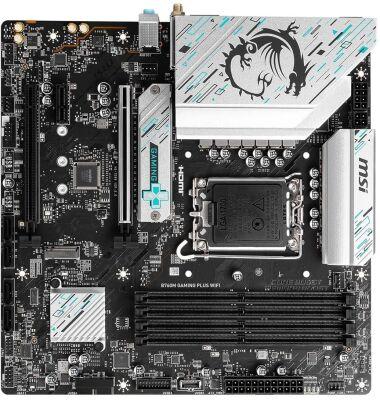 ����������� ����� MSI B760M GAMING PLUS WIFI Soc-1700 Intel B760 4xDDR5 mATX AC`97 8ch(7.1) 2.5Gg+HDMI+DP