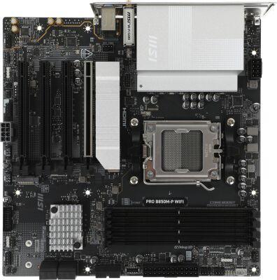 ����������� ����� MSI PRO B850M-P WIFI Socket AM5 AMD B850 4xDDR5 mATX AC`97 8ch(7.1) 5Gigabit RAID+HDMI+DP
