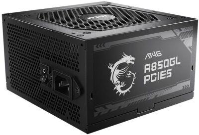 ���� ������� MSI ATX 850W MAG A850GL PCIE5 80+ gold (20+4pin) APFC 120mm fan 8xSATA Cab Manag RTL