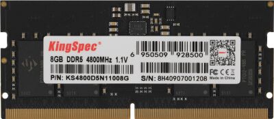 ������ DDR5 8GB 4800MHz Kingspec KS4800D5N11008G RTL PC5-38400 CL40 SO-DIMM 288-pin 1.1� single rank Ret