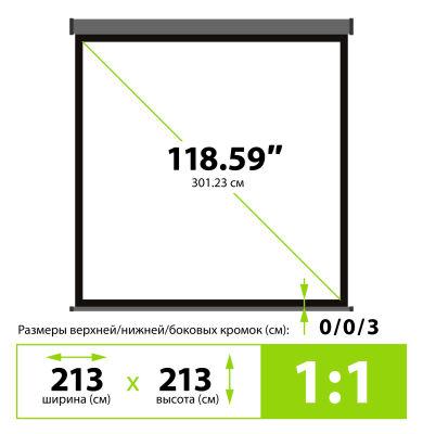 ����� Cactus 213x213�� Wallscreen CS-PSW-213X213-SG 1:1 ��������-���������� �������� �����