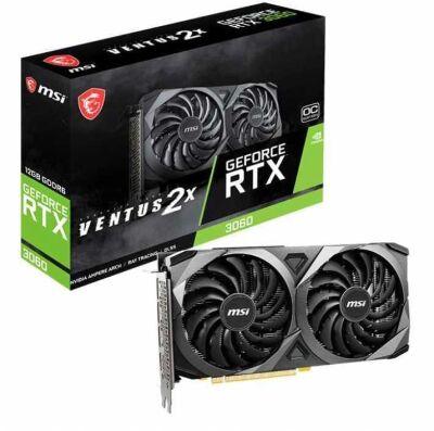 ���������� MSI PCI-E 4.0 RTX 3060 VENTUS 2X 12G OC NVIDIA GeForce RTX 3060 12Gb 192bit GDDR6 1680/15000 HDMIx1 DPx3 HDCP Ret
