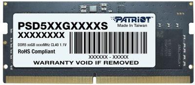 ������ DDR5 16GB 4800MHz Patriot PSD516G480081S RTL PC5-38400 CL40 SO-DIMM 262-pin 1.1� dual rank Ret