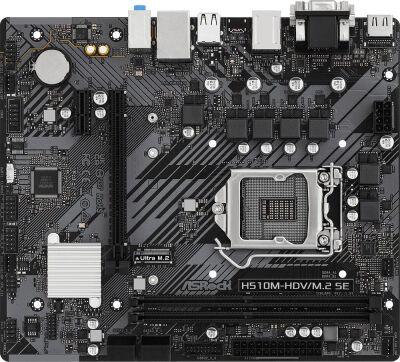 ����������� ����� Asrock H510M-HDV/M.2 SE Soc-1200 Intel H470 2xDDR4 mATX AC`97 8ch(7.1) GbLAN+VGA+DVI+HDMI