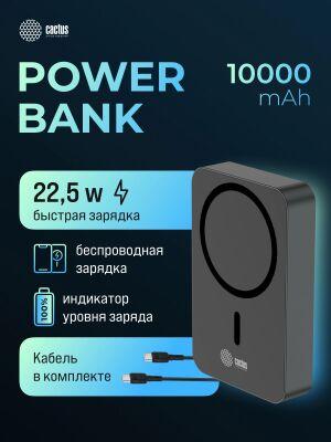 ��������� ����������� Cactus CS-PBFSTA-10000 10000mAh 22.5W 4.5A USB-C �������.���. �����