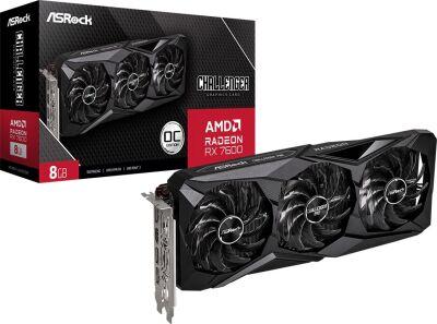 ���������� Asrock PCI-E 4.0 RX7600 CLP 8GO AMD Radeon RX 7600 8Gb 128bit GDDR6 2280/18000 HDMIx1 DPx3 HDCP Ret