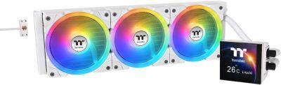 ������� �������� ���������� Thermaltake MAGFloe 360 Ultra Snow ARGB Soc-AM5/AM4/1200/1700/1851 ����� 4-pin 30.6-32.5dB Al LCD 355W Ret (CL-W433-PL12SW-A)