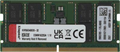 ������ DDR5 32GB 5600MHz Kingston KVR56S46BD8-32 VALUERAM RTL PC5-44800 CL46 SO-DIMM 262-pin 1.1� single rank Ret