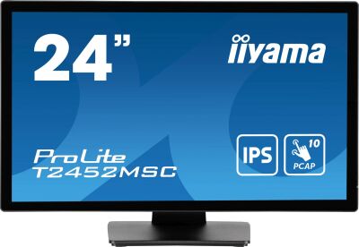 ������� Iiyama 23.8" ProLite T2452MSC-B1 ������ IPS LED 14ms 16:9 HDMI M/M ������� 400cd 178��/178�� 1920x1080 60Hz DP FHD USB Touch 5.6��