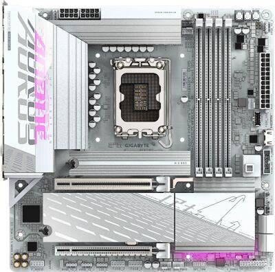 ����������� ����� Gigabyte B860M AORUS ELITE WIFI6E ICE Soc-1851 Intel B860 4xDDR5 mATX AC`97 8ch(7.1) 2.5Gg RAID+HDMI+DP