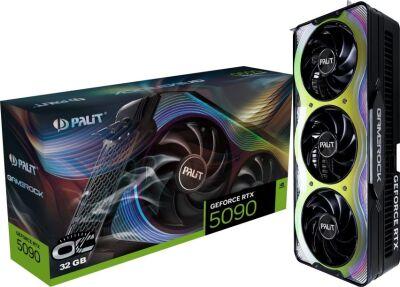 ���������� Palit PCI-E 5.0 PA-RTX5090 GAMEROCK OC NVIDIA GeForce RTX 5090 32Gb 512bit GDDR7 2017/28000 HDMIx1 DPx3 HDCP Ret