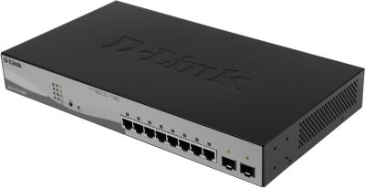 ���������� D-Link DGS-1210-10MP/F3A (L2) 8x1����/� 2SFP 8PoE 130W �������������
