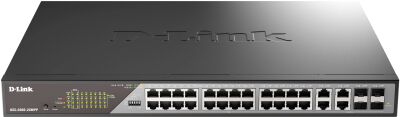 ���������� D-Link DSS-200G-28MPP/A1A (L2) 24x1����/� 4x�����(1000BASE-T/SFP) 518W �������������