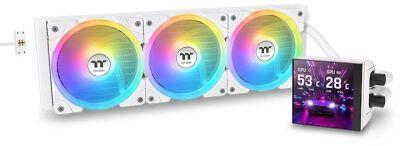 ������� �������� ���������� Thermaltake MAGFloe 420 Ultra Snow ARGB Soc-AM5/AM4/1200/1700/1851 ����� 4-pin 34.5-38.8dB Al LCD 360W Ret (CL-W452-PL14SW-A)