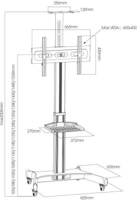 ��������� ��� ���������� Arm Media PT-STAND-11 ������ 32"-65" ����.40�� ��������� �������������