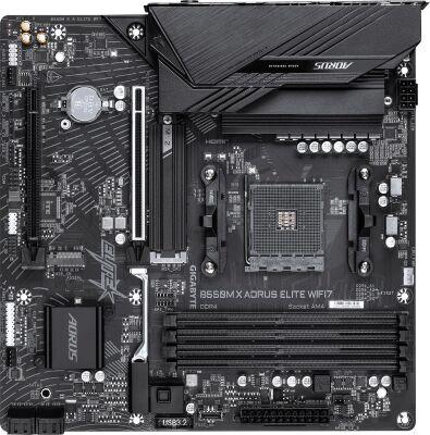 ����������� ����� Gigabyte B550M X A ELITE WF7 Soc-AM4 AMD B550 4xDDR4 mATX AC`97 8ch(7.1) 2.5Gg RAID+HDMI+DP