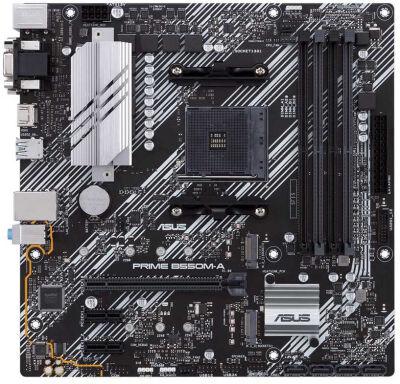����������� ����� Asus PRIME B550M-A Soc-AM4 AMD B550 4xDDR4 mATX AC`97 8ch(7.1) GbLAN RAID+VGA+DVI+HDMI