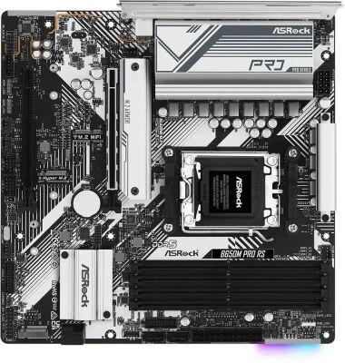 ����������� ����� Asrock B650M PRO RS Socket AM5 AMD B650 4xDDR5 mATX AC`97 8ch(7.1) 2.5Gg RAID+HDMI+DP