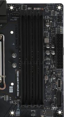 ����������� ����� MSI PRO B760M-A WIFI DDR4 Soc-1700 Intel B760 4xDDR4 mATX AC`97 8ch(7.1) 2.5Gg+HDMI+DP
