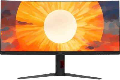 ������� AOC 34" Gaming CU34G4 ������ VA LED 21:9 HDMI ������� HAS Piv 300cd 178��/178�� 3440x1440 180Hz FreeSync Premium DP UW 8.08��