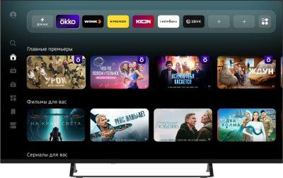 ��������� LED Sber 65" SDX-65U5500MBB ����� �� Frameless ������ 4K Ultra HD 60Hz DVB-T DVB-T2 DVB-C DVB-S DVB-S2 USB WiFi Smart TV (RUS)