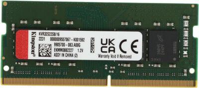 ������ DDR4 16Gb 3200MHz Kingston KVR32S22S8/16 VALUERAM RTL PC4-25600 CL22 SO-DIMM 260-pin 1.2� single rank Ret