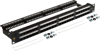 ����-������ Lanmaster LAN-PPC48U6A 19" 1U 48xRJ45 ���.6A UTP