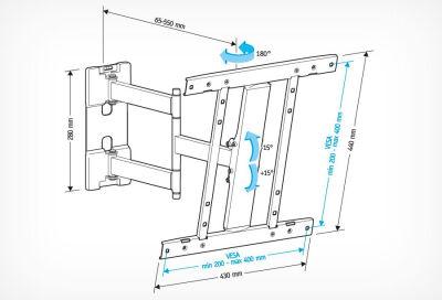 ��������� ��� ���������� Holder LCD-SU4601-B ������ 26"-50" ����.35�� ��������� �������