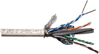 ������ �������������� Lanmaster LAN-6ASFTP-HFLT-GY ���.6A FTP 4 ���� 23AWG LSZH ���������� 305� �����