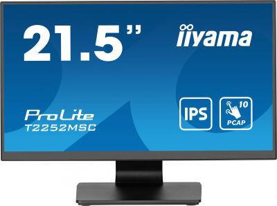 ������� Iiyama 21.5" ProLite T2252MSC-B2 ������ IPS LED 5ms 16:9 HDMI M/M ��������� 250cd 178��/178�� 1920x1080 60Hz DP FHD USB Touch 4.5��
