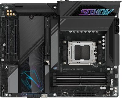 ����������� ����� Gigabyte X870E AORUS PRO Socket AM5 AMD X870E 4xDDR5 ATX AC`97 8ch(7.1) 2.5Gg RAID+HDMI