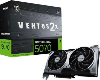 ���������� MSI PCI-E 5.0 RTX 5070 12G VENTUS 2X NVIDIA GeForce RTX 5070 12Gb 192bit GDDR7 2512/28000 HDMIx1 DPx3 HDCP Ret
