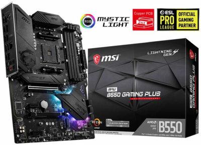 ����������� ����� MSI MPG B550 GAMING PLUS Soc-AM4 AMD B550 4xDDR4 ATX AC`97 8ch(7.1) GbLAN RAID+HDMI+DP