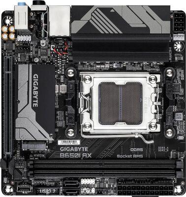 ����������� ����� Gigabyte B650I AX Socket AM5 AMD B650 2xDDR5 mini-ITX AC`97 8ch(7.1) 2.5Gg RAID+HDMI+DP