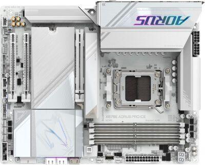 ����������� ����� Gigabyte X870E AORUS PRO ICE Socket AM5 AMD X870E 4xDDR5 ATX AC`97 8ch(7.1) 2.5Gg RAID+HDMI