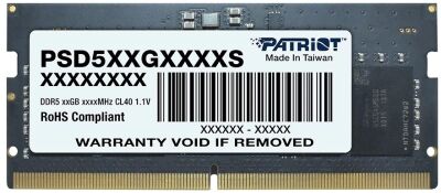 ������ DDR5 16GB 5600MHz Patriot PSD516G560081S Signature RTL PC5-44800 CL46 SO-DIMM 262-pin 1.1� single rank Ret