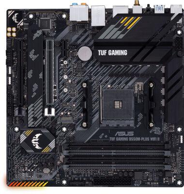 ����������� ����� Asus TUF GAMING B550M-PLUS WIFI II Soc-AM4 AMD B550 4xDDR4 mATX AC`97 8ch(7.1) 2.5Gg RAID+HDMI+DP