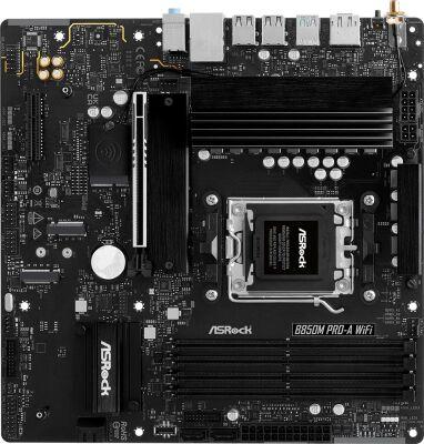 ����������� ����� Asrock B850M PRO-A WIFI Socket AM5 AMD B850 4xDDR5 mATX AC`97 8ch(7.1) 2.5Gg RAID+HDMI+DP