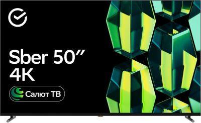��������� LED Sber 50" SDX-50U4124 ����� �� Frameless ������ 4K Ultra HD 60Hz DVB-T DVB-T2 DVB-C DVB-S DVB-S2 USB WiFi Smart TV