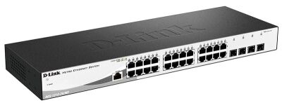 ���������� D-Link DGS-1210-28/ME/A2B 24x1����/� 24x�����(1000BASE-T/SFP) 4SFP �����������
