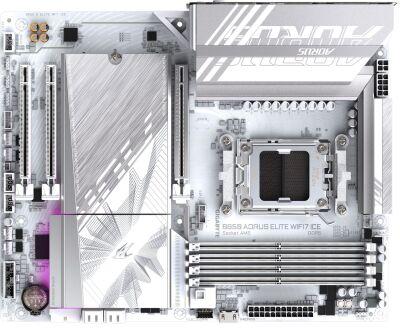 ����������� ����� Gigabyte B850 AORUS ELITE WIFI7 ICE Socket AM5 AMD B850 4xDDR5 ATX AC`97 8ch(7.1) 2.5Gg RAID+DP