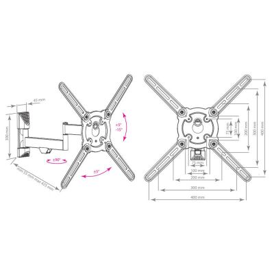 ��������� ��� ���������� Kromax ATLANTIS-15 �����-����� 22"-65" ����.40�� ��������� ������� � ������