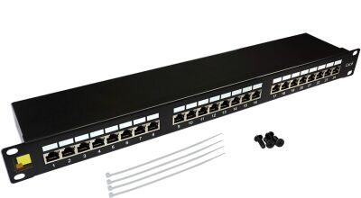 ����-������ Lanmaster LAN-PPI24S6 19" 1U 24xRJ45 ���.6 STP